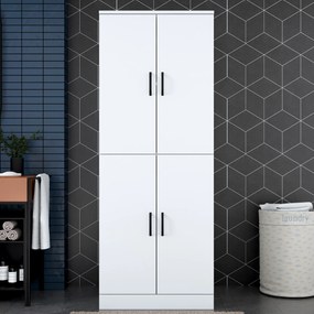 Шкаф за пералня KD109, цвят Бял