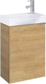 Шкаф Unik Micro Plus 452 mm, light oak / мебел и умивалник