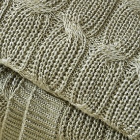 Зелено плетено одеяло 130x170 cm Chunky Marl Knit – Catherine Lansfield