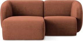 Теракотен шенилов ъглов диван (ляв ъгъл) Lani – Makamii