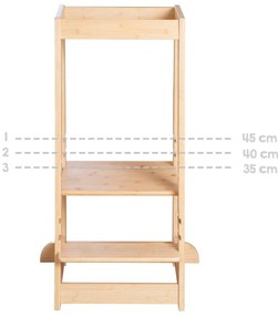 Бамбукова учебна кула в естествен цвят – Roba