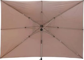 Градински чадър със странична стойка Hesperide Equador, Анодизиран,4x3 m - Сиво/Маслина