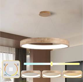 Brilagi - LED полилей на кабел FALCON WOOD LED/60W/230V 3000/4000/6000K 80 cm дърво
