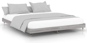 832155 vidaXL Рамка за легло, сив сонома, 120x200 см, инженерно дърво