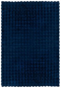 Тъмносиня синтетична кожа 180x290 cm Waffle Faux Fur – Flair Rugs