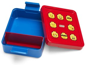 Синя кутия за закуски с червен капак Iconic - LEGO®