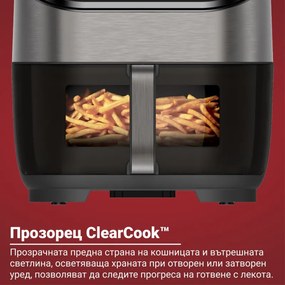 Фритюрник с горещ въздух Instant Pot Vortex Plus Clearcook 140319601, 1700W, 5.7 л, 6 програми, 35-205C, Вътрешно осветление, Бял