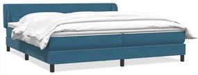 3317539 vidaXL Box Spring легло с матраци Тъмно синьо 180x210 cm кадифе