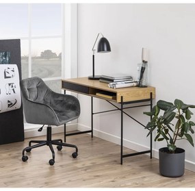 Сив офис стол с кадифена повърхност Brooke - Actona