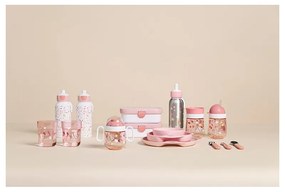 Бяла/светлорозова детска бутилка 400 ml Flowers &amp; butterflies – Mepal