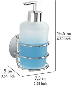 Сив самозалепващ се комплект аксесоари за баня от неръждаема стомана Turbo-Loc – Wenko