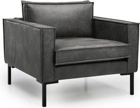 Тъмносив фотьойл от изкуствена кожа Rate - Scandic