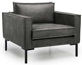 Тъмносив фотьойл от изкуствена кожа Rate - Scandic