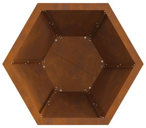 Sonata H Огнище Хексагонално 50x50x40 см От бурен стомана