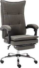 20369 vidaXL Офис стол, сив, текстил