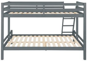 Сиво двуетажно легло от борова дървесина Alpi2 - Støraa