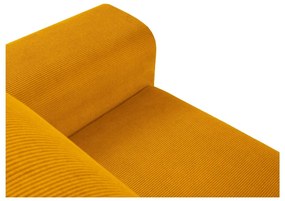 Разтегателен ъглов диван с място за съхранение от рипсено кадифе в цвят горчица (ляв ъгъл) Kyoto – Cosmopolitan Design