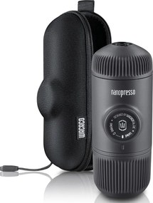Преносима еспресо машина Wacaco Nanopresso Black, 18bar, 80 мл, За мляно кафе, Без необходимост от зареждане и батерии, Калъфче, Черен