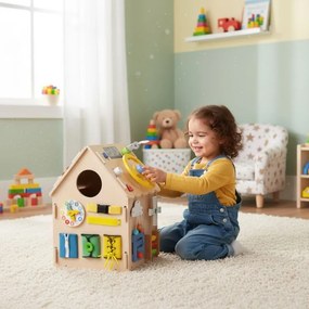 Дървена къщичка за манипулации XXL