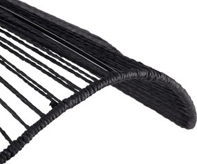 Черно метално висящо осветително тяло с абажур от хартиен шнур ø 80 cm Sombra – Leitmotiv