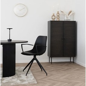 Тъмнокафяво шкафче от декор от дъб 80x130 cm Kyoto – House Nordic