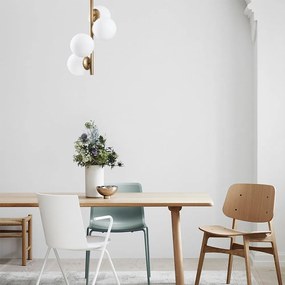 Осветително тяло за таван в златисто със стъклен абажур ø 15 cm Faze – Opviq lights