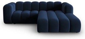 Тъмносин ъглов диван (десен ъгъл) Lupine – Micadoni Home