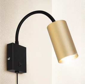 BRILAGI - Гъвкава стенна лампа SELE 1xGU10/30W/230V черна/златна