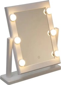 Огледало за баня 5five Hollywood, Бяло, LED, 40x37 cm