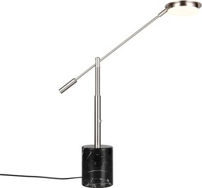 LED настолна лампа в черен и сребрист цвят (височина 65 cm) Fiore – Trio Select
