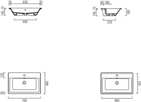 Умивалник Kube-X GSI White