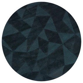 Тюркоазен ръчно изработен вълнен кръгъл килим ø 160 cm Shard Teal – Flair Rugs