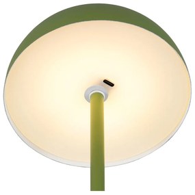 Зелена LED настолна лампа с метален абажур (височина 21 cm) Munoz – Trio