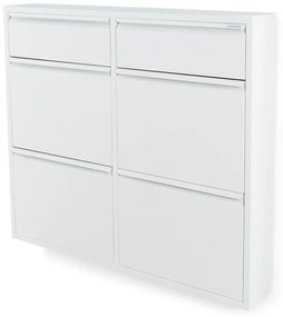 Бяла метална накланяща се стойка за обувки 98x86x15 cm Billy – Spinder Design