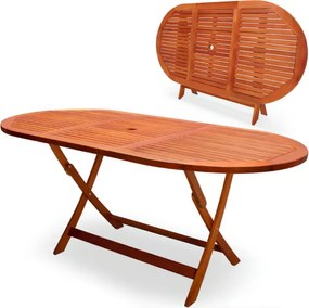 Сгъваема градинска маса Alabama от масив от акация 160 x 85 x 75 cm