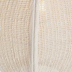 Ориенталска висяща лампа естествен плат 35 см - Rob