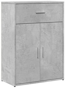 840495 vidaXL Сайдборд, бетонно сив, 60x30x84 см, инженерно дърво