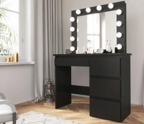 Тоалетна масичка с LED огледало Cleopatra Black