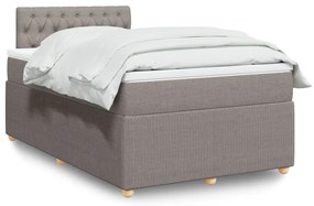 3289734 vidaXL Боксспринг легло с матрак, таупе, 120x200 см, плат