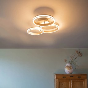 Таванна лампа от стомана с LED 3-степенна димерна 3-светлина - Navara