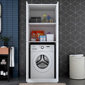 Шкаф за пералня KD109, цвят Бял