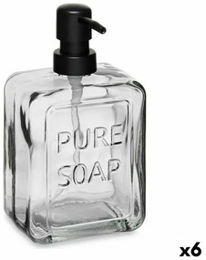 Дозатор за Сапун Pure Soap Кристал Черен Пластмаса 570 ml (6 броя)