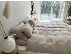 Бежово двойно муселиново спално бельо 200x200 cm Plain Muslin – Butter Kings