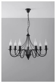 Черна висяща лампа 7 Fiorano - Sollux