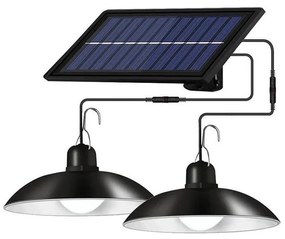 LED Димируем соларен полилей на връв 2xLED/1,8W/3,7V IP44 6500K 2400 mAh + д.у.