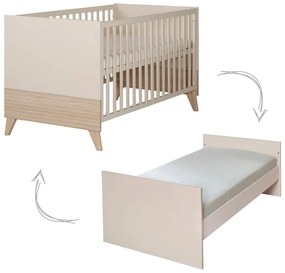 Бежово детско креватче 70x140 cm с регулируема височина Sidney – Roba