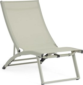 Светлозелен позициониране/сгъваем градински шезлонг метален Taylor – Bizzotto