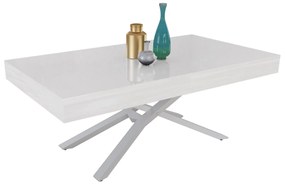 Разтегателна маса с повдигащ механизъм ТОСКАНА - МДФ мат бяло 8685