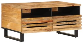 377501 vidaXL Кафе маса, 80x55x40 см, грубо мангово дърво масив