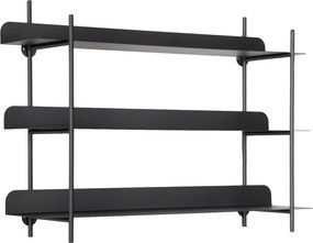 Черен на няколко нива метален стенен рафт 60 cm Riqueza Tres – PT LIVING